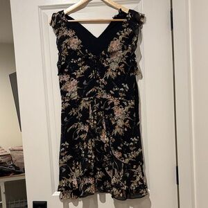 Paige silk floral Black Dress